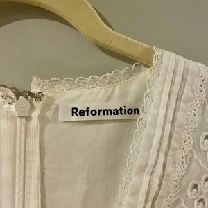 Reformation Cassat Dress in white